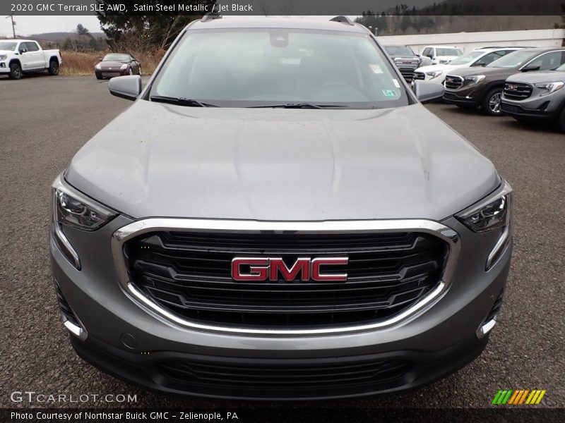 Satin Steel Metallic / Jet Black 2020 GMC Terrain SLE AWD