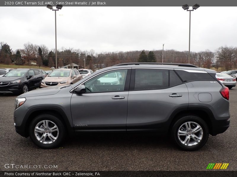 Satin Steel Metallic / Jet Black 2020 GMC Terrain SLE AWD