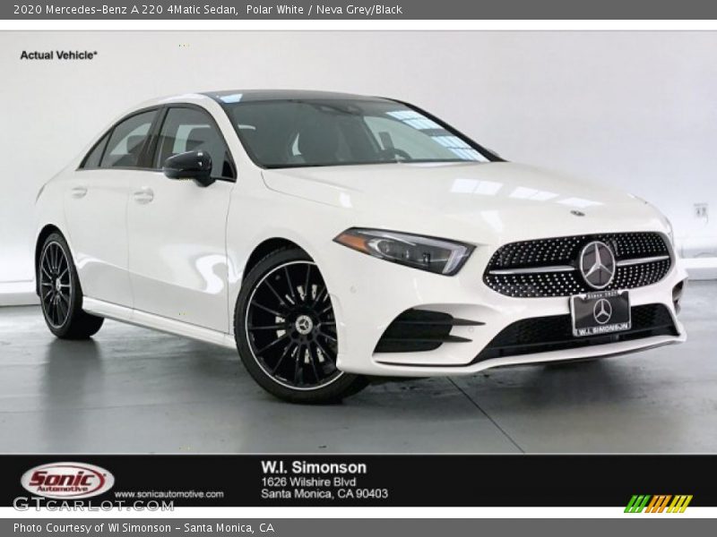 Polar White / Neva Grey/Black 2020 Mercedes-Benz A 220 4Matic Sedan