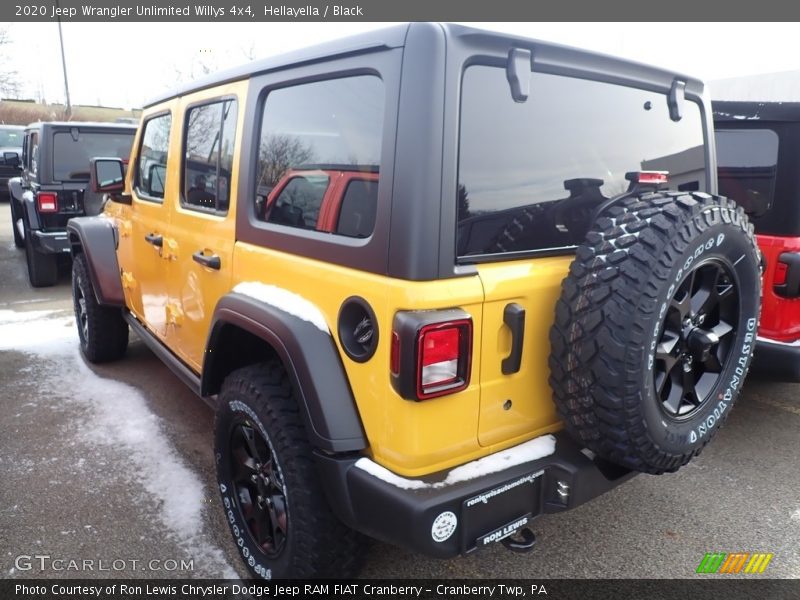Hellayella / Black 2020 Jeep Wrangler Unlimited Willys 4x4