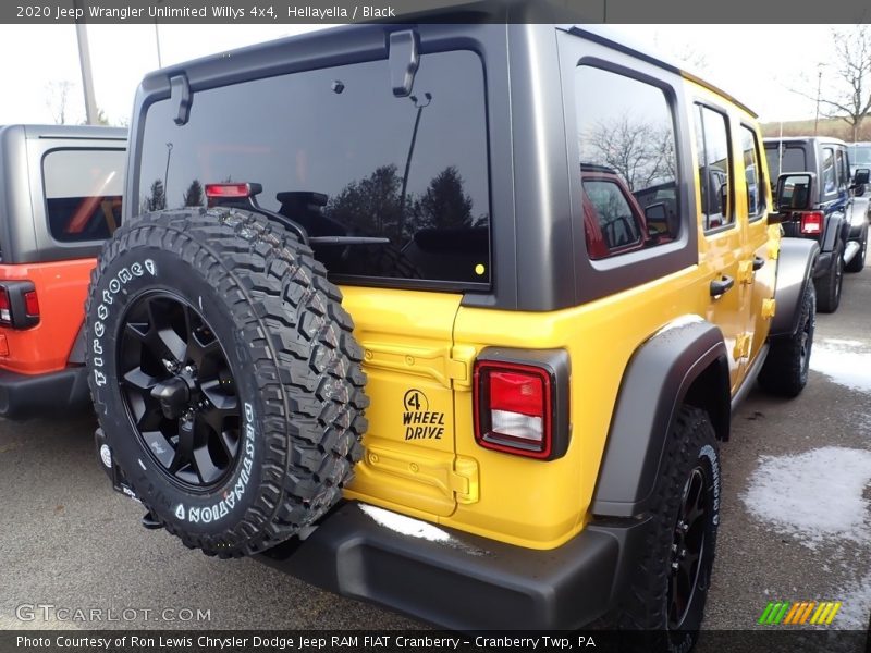 Hellayella / Black 2020 Jeep Wrangler Unlimited Willys 4x4