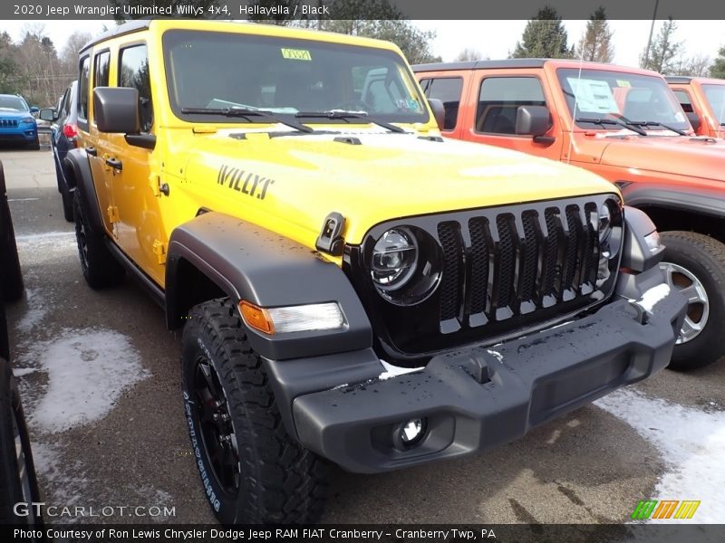 Hellayella / Black 2020 Jeep Wrangler Unlimited Willys 4x4