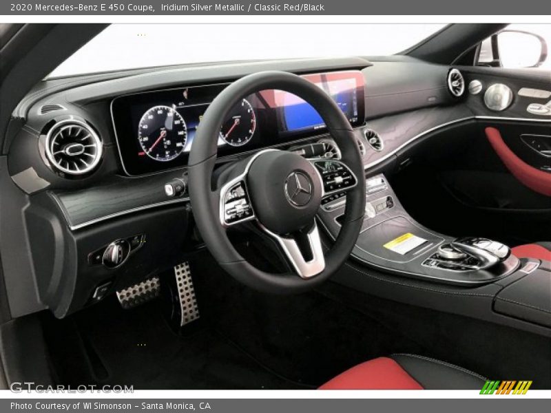 Iridium Silver Metallic / Classic Red/Black 2020 Mercedes-Benz E 450 Coupe