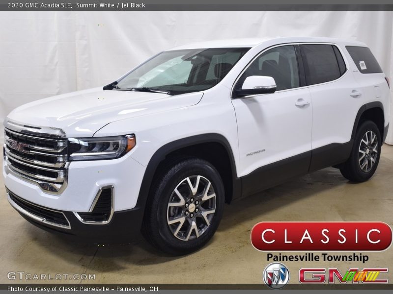 Summit White / Jet Black 2020 GMC Acadia SLE