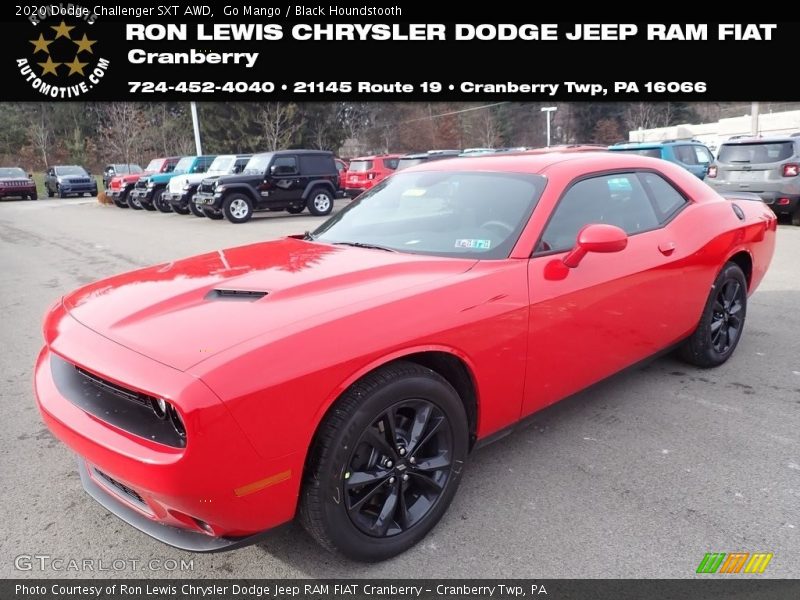 Go Mango / Black Houndstooth 2020 Dodge Challenger SXT AWD