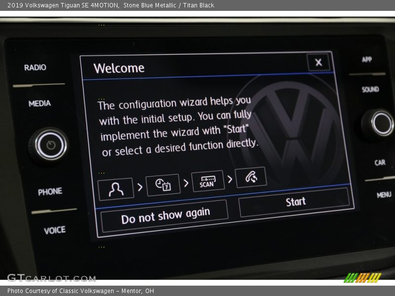 Stone Blue Metallic / Titan Black 2019 Volkswagen Tiguan SE 4MOTION