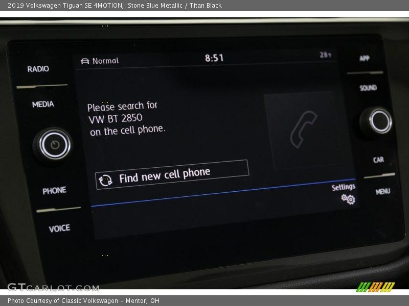 Stone Blue Metallic / Titan Black 2019 Volkswagen Tiguan SE 4MOTION