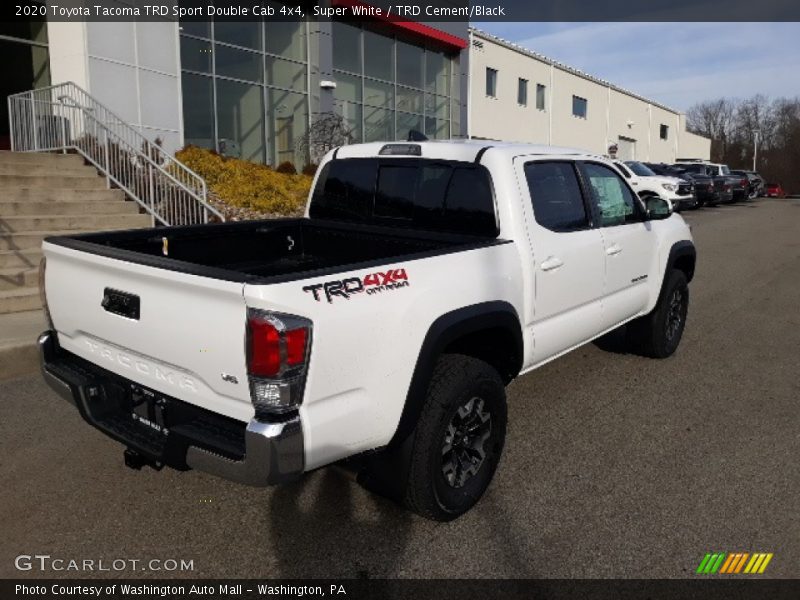 Super White / TRD Cement/Black 2020 Toyota Tacoma TRD Sport Double Cab 4x4