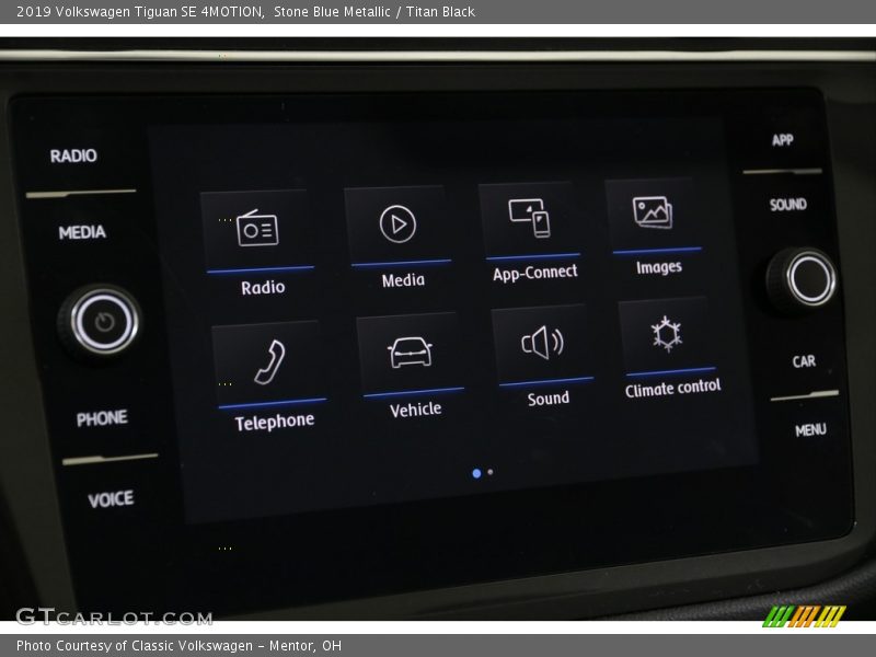 Stone Blue Metallic / Titan Black 2019 Volkswagen Tiguan SE 4MOTION