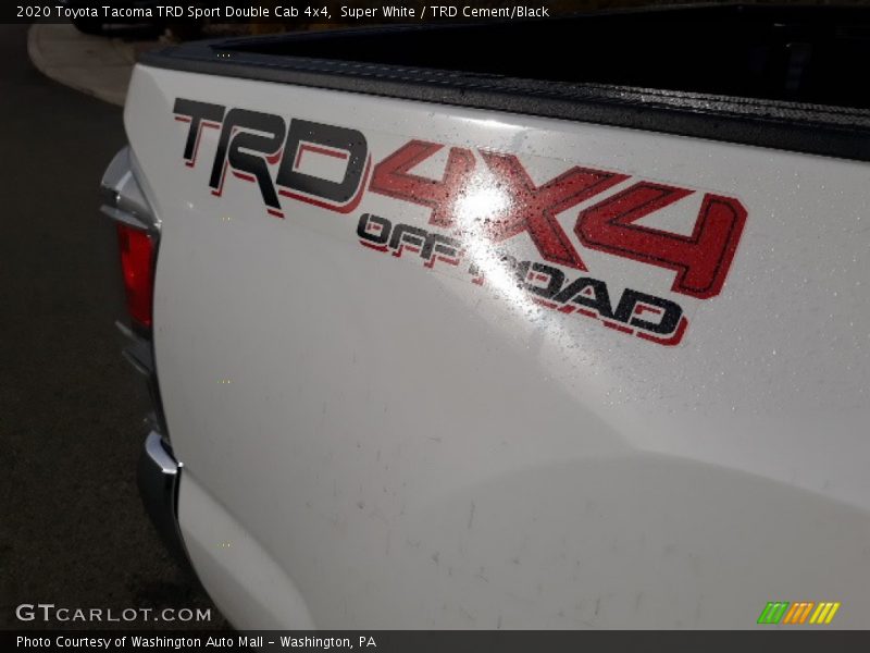 Super White / TRD Cement/Black 2020 Toyota Tacoma TRD Sport Double Cab 4x4