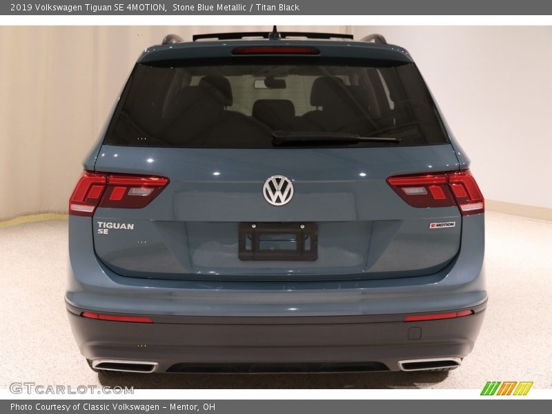 Stone Blue Metallic / Titan Black 2019 Volkswagen Tiguan SE 4MOTION