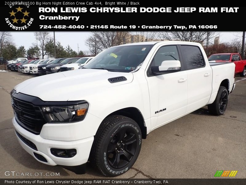 Bright White / Black 2020 Ram 1500 Big Horn Night Edition Crew Cab 4x4