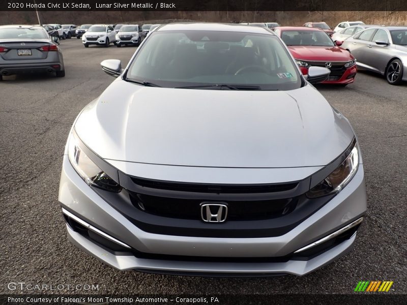 Lunar Silver Metallic / Black 2020 Honda Civic LX Sedan