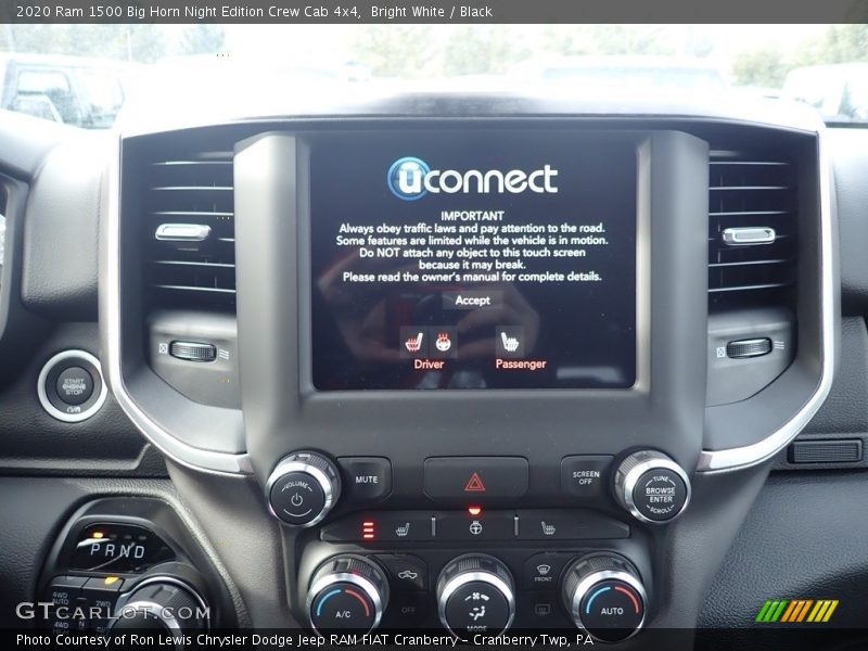 Bright White / Black 2020 Ram 1500 Big Horn Night Edition Crew Cab 4x4