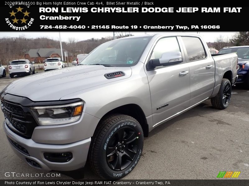 Billet Silver Metallic / Black 2020 Ram 1500 Big Horn Night Edition Crew Cab 4x4