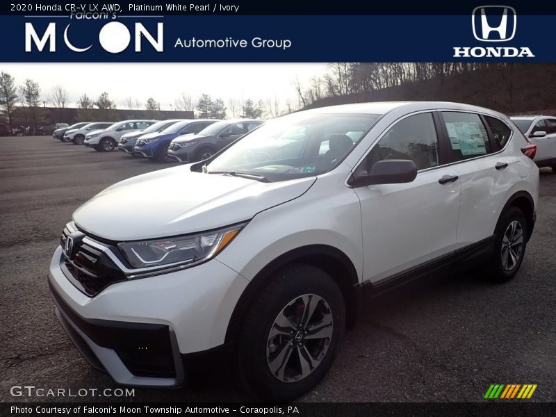 Platinum White Pearl / Ivory 2020 Honda CR-V LX AWD