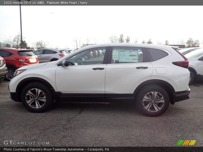 Platinum White Pearl / Ivory 2020 Honda CR-V LX AWD