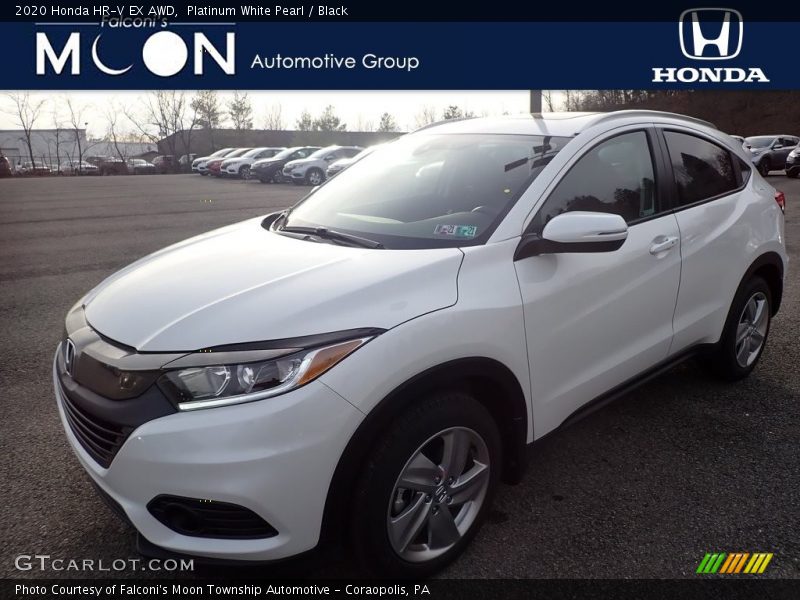Platinum White Pearl / Black 2020 Honda HR-V EX AWD