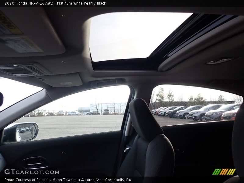Platinum White Pearl / Black 2020 Honda HR-V EX AWD
