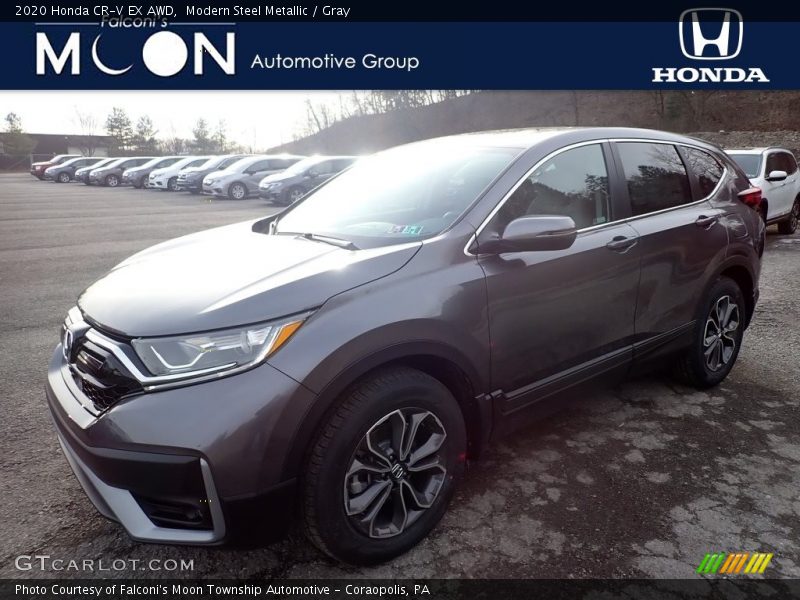 Modern Steel Metallic / Gray 2020 Honda CR-V EX AWD