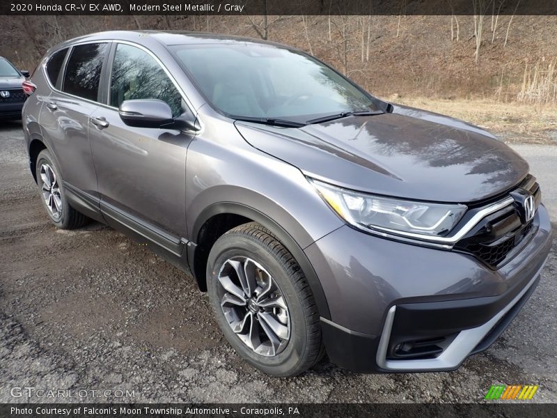 Modern Steel Metallic / Gray 2020 Honda CR-V EX AWD