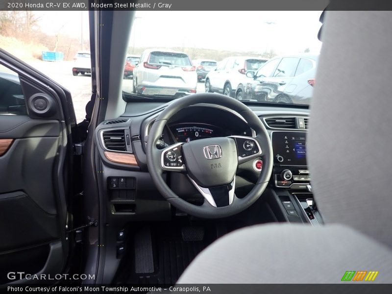 Modern Steel Metallic / Gray 2020 Honda CR-V EX AWD