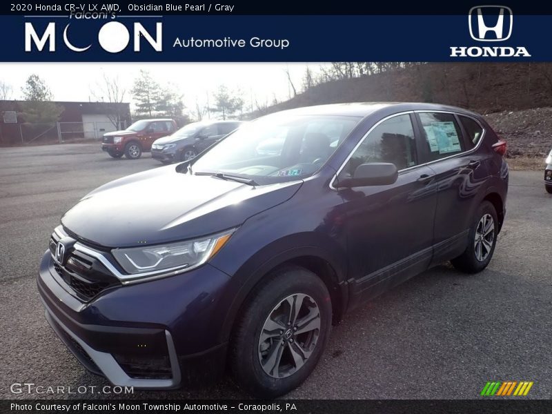 Obsidian Blue Pearl / Gray 2020 Honda CR-V LX AWD