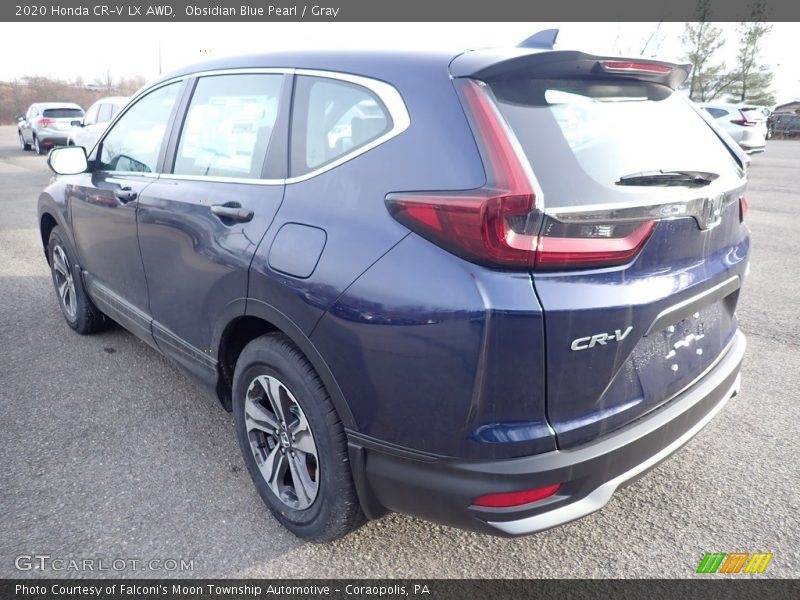 Obsidian Blue Pearl / Gray 2020 Honda CR-V LX AWD