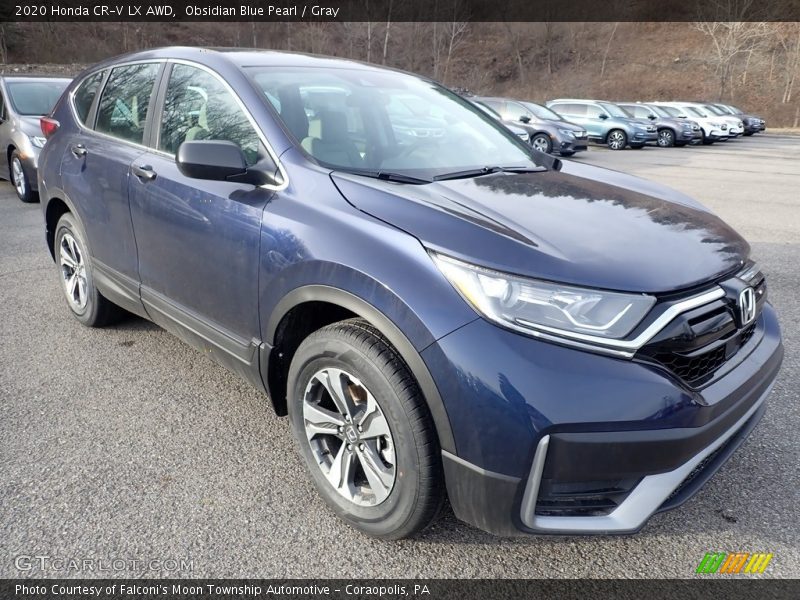 Obsidian Blue Pearl / Gray 2020 Honda CR-V LX AWD