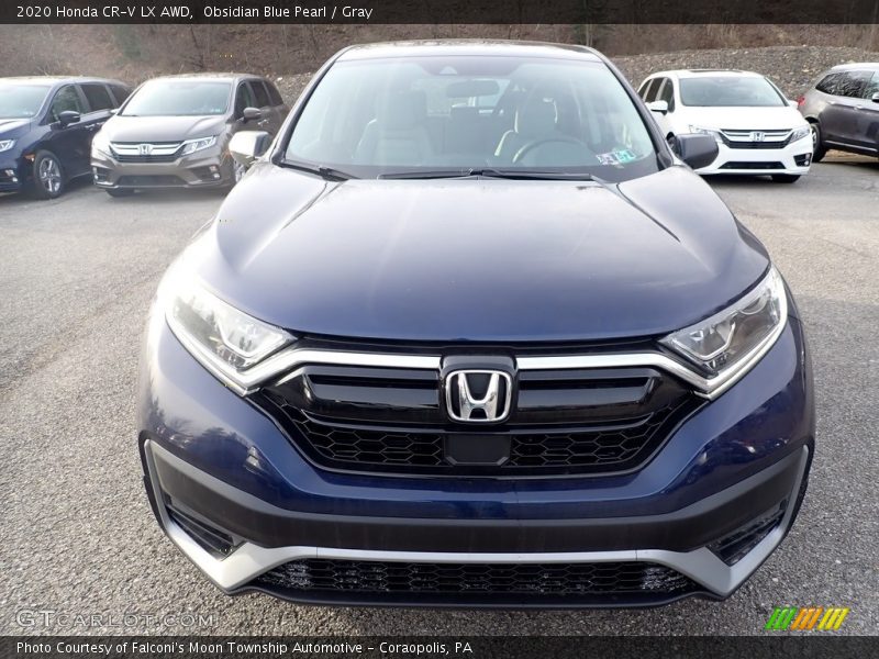 Obsidian Blue Pearl / Gray 2020 Honda CR-V LX AWD