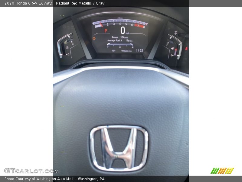 Radiant Red Metallic / Gray 2020 Honda CR-V LX AWD