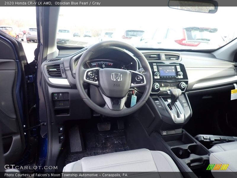 Obsidian Blue Pearl / Gray 2020 Honda CR-V LX AWD