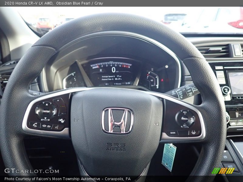 Obsidian Blue Pearl / Gray 2020 Honda CR-V LX AWD