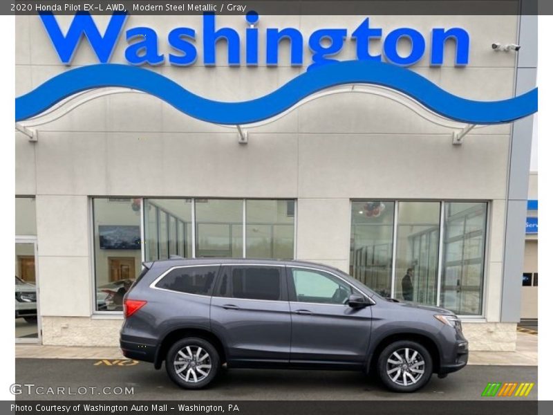 Modern Steel Metallic / Gray 2020 Honda Pilot EX-L AWD