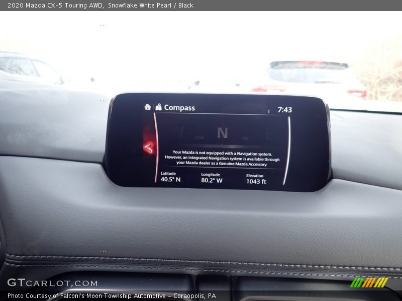 Snowflake White Pearl / Black 2020 Mazda CX-5 Touring AWD
