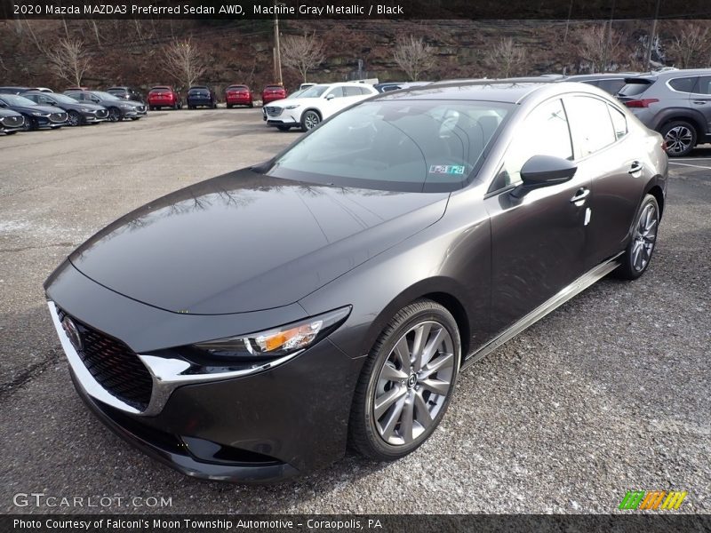 Machine Gray Metallic / Black 2020 Mazda MAZDA3 Preferred Sedan AWD