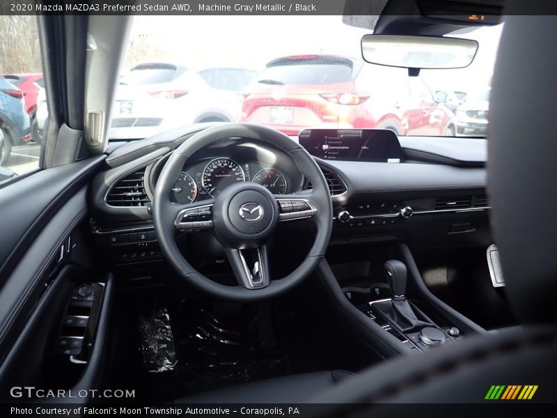 Machine Gray Metallic / Black 2020 Mazda MAZDA3 Preferred Sedan AWD