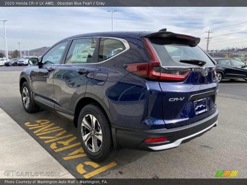 Obsidian Blue Pearl / Gray 2020 Honda CR-V LX AWD