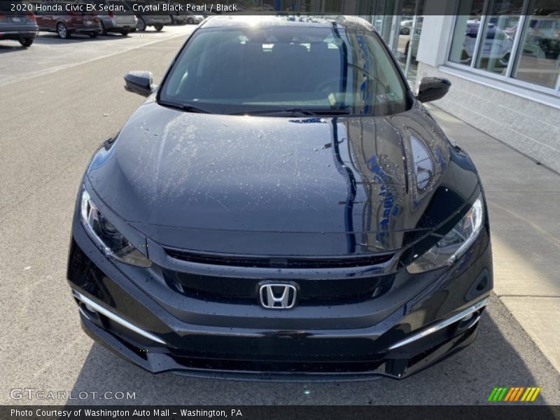 Crystal Black Pearl / Black 2020 Honda Civic EX Sedan