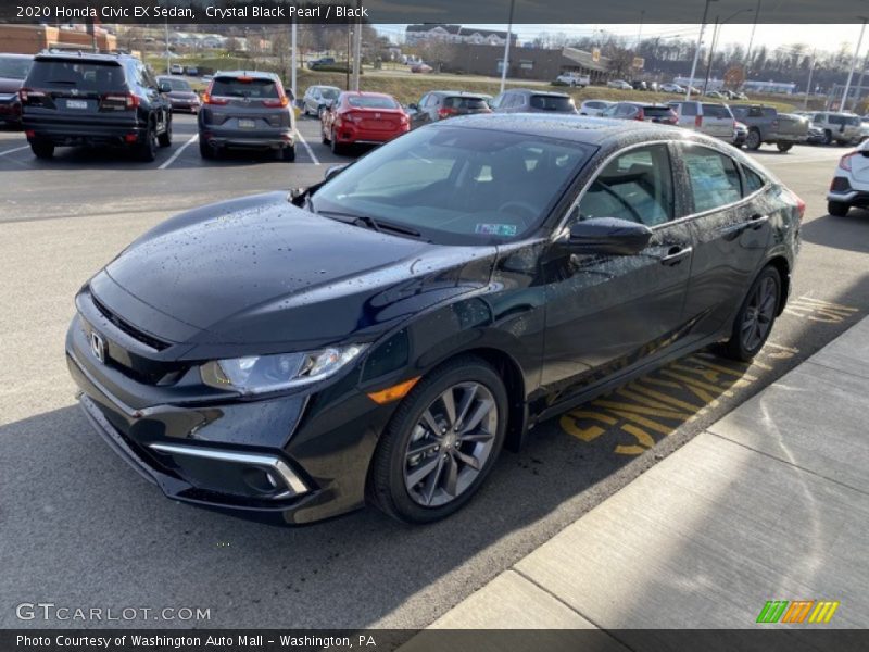 Crystal Black Pearl / Black 2020 Honda Civic EX Sedan