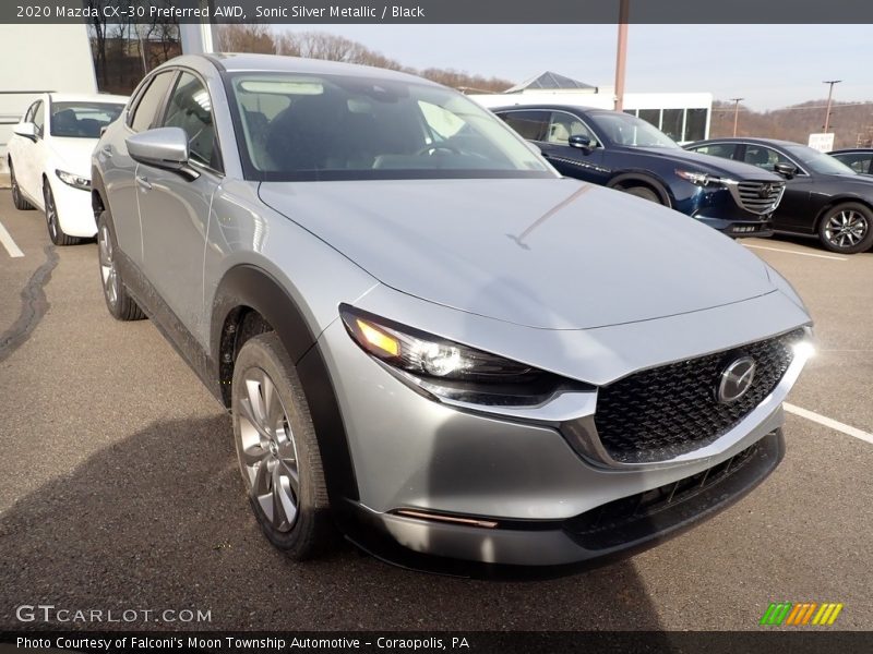 Sonic Silver Metallic / Black 2020 Mazda CX-30 Preferred AWD