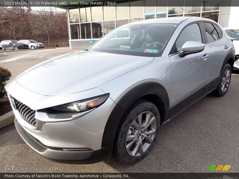 Sonic Silver Metallic / Black 2020 Mazda CX-30 Preferred AWD