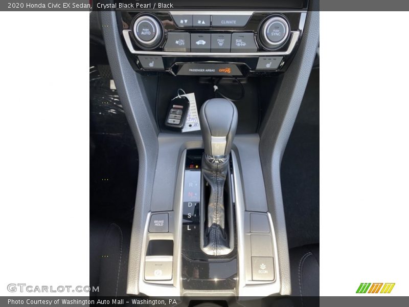 Crystal Black Pearl / Black 2020 Honda Civic EX Sedan