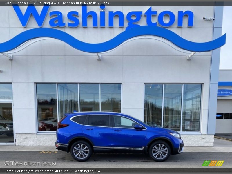 Aegean Blue Metallic / Black 2020 Honda CR-V Touring AWD