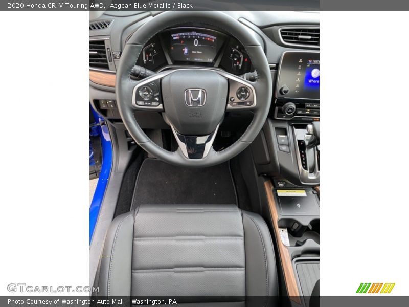 Aegean Blue Metallic / Black 2020 Honda CR-V Touring AWD