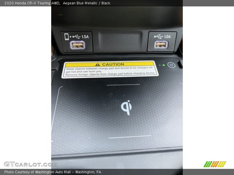 Aegean Blue Metallic / Black 2020 Honda CR-V Touring AWD