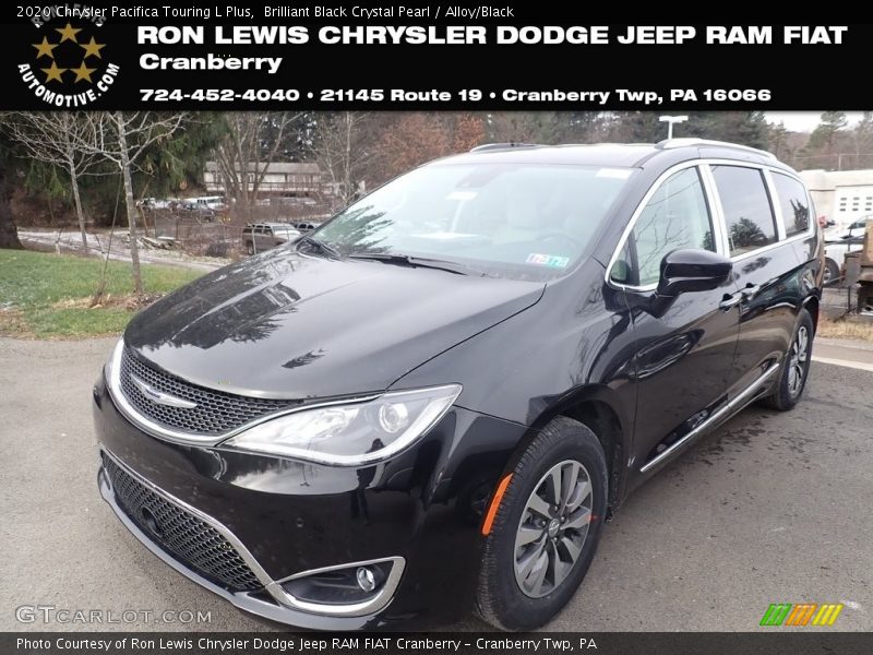 Brilliant Black Crystal Pearl / Alloy/Black 2020 Chrysler Pacifica Touring L Plus