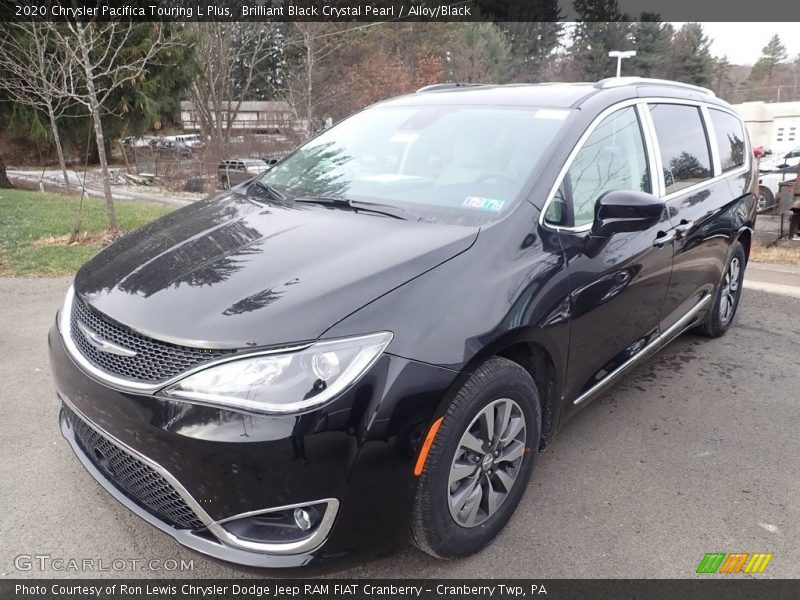 Brilliant Black Crystal Pearl / Alloy/Black 2020 Chrysler Pacifica Touring L Plus
