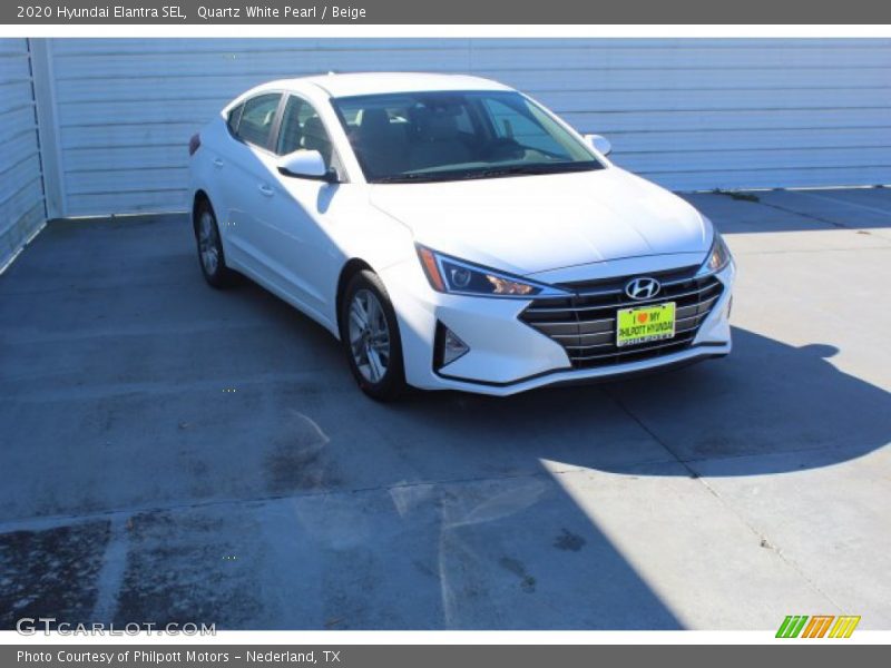 Quartz White Pearl / Beige 2020 Hyundai Elantra SEL