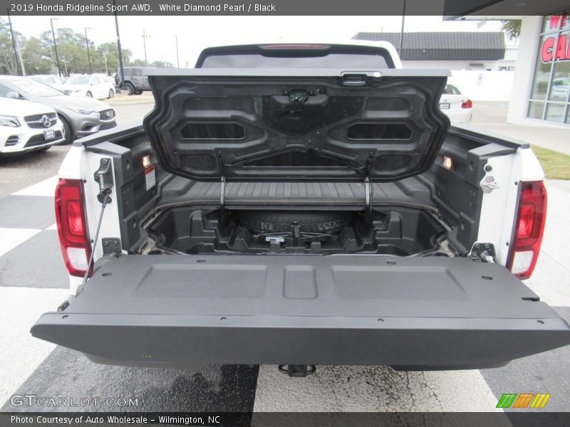 White Diamond Pearl / Black 2019 Honda Ridgeline Sport AWD